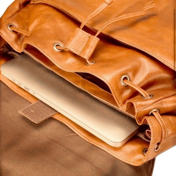 Finelaer Large Genuine Leather Backpack - Picture 3 of 7